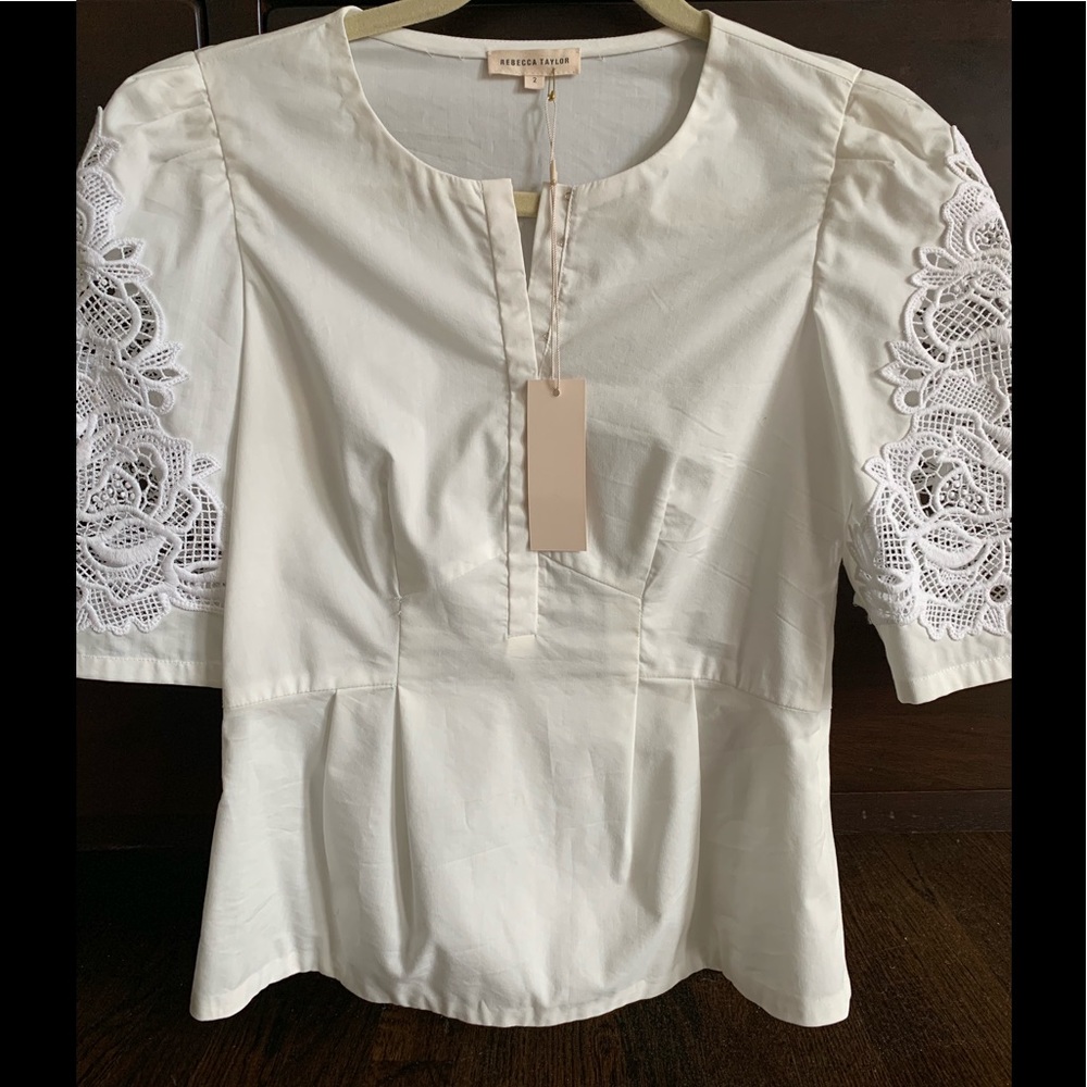 Rebecca Taylor Cotton Poplin Top